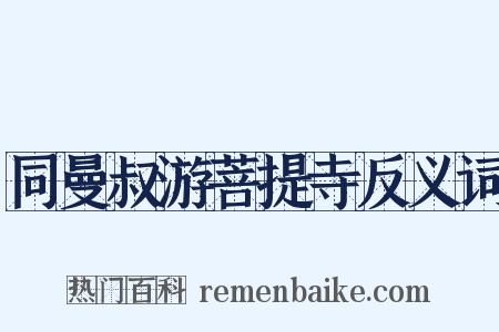 同曼叔游菩提寺反义词是什么意思的图片
